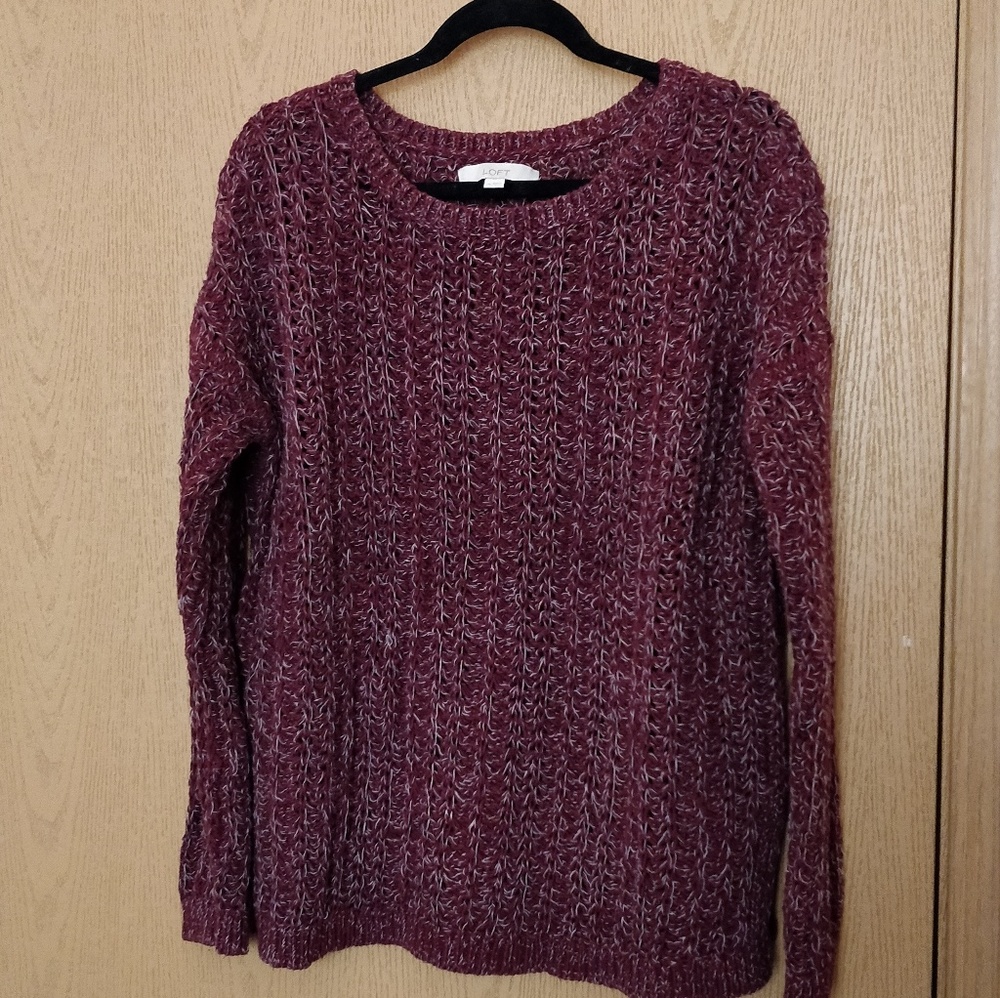 LOFT Chunky Crew Neck Sweater